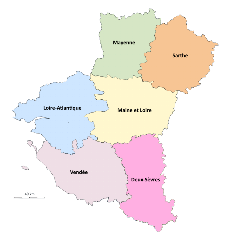 Carte de la zone d'intervention de Sorin Assainissement